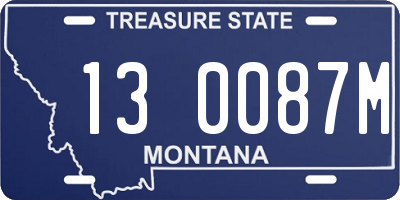 MT license plate 130087M
