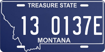 MT license plate 130137E