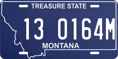 MT license plate 130164M