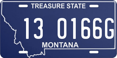 MT license plate 130166G