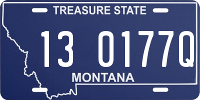 MT license plate 130177Q