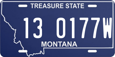 MT license plate 130177W