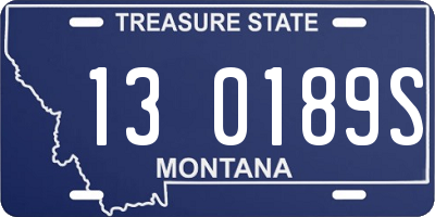 MT license plate 130189S