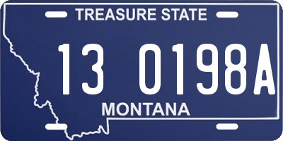 MT license plate 130198A