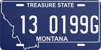 MT license plate 130199G
