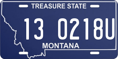 MT license plate 130218U