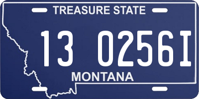 MT license plate 130256I