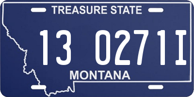 MT license plate 130271I