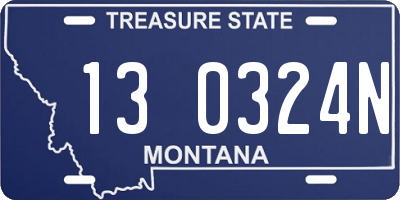 MT license plate 130324N