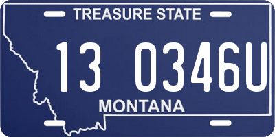 MT license plate 130346U