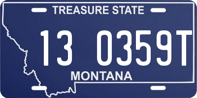MT license plate 130359T