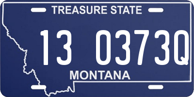 MT license plate 130373Q