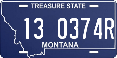 MT license plate 130374R