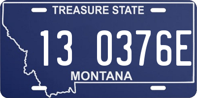 MT license plate 130376E