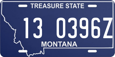 MT license plate 130396Z