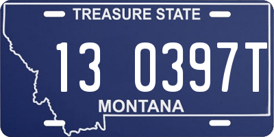 MT license plate 130397T
