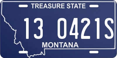MT license plate 130421S