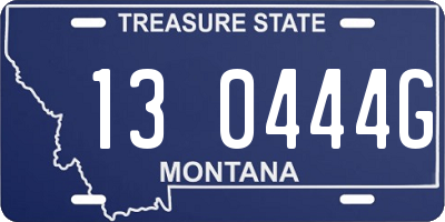 MT license plate 130444G
