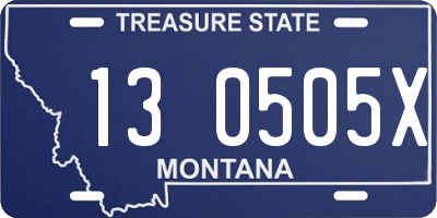 MT license plate 130505X