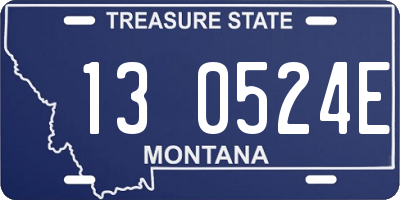 MT license plate 130524E