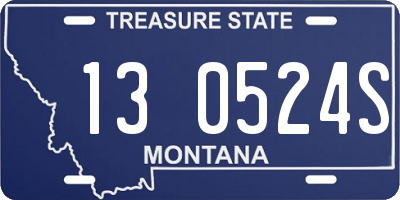 MT license plate 130524S