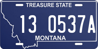 MT license plate 130537A