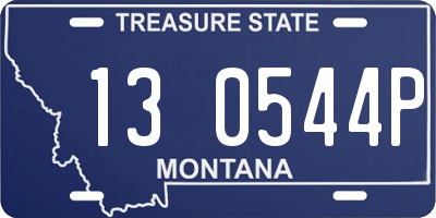 MT license plate 130544P