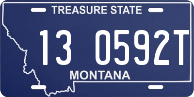 MT license plate 130592T