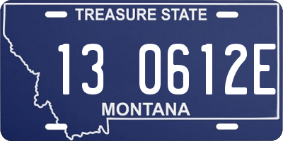 MT license plate 130612E