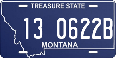 MT license plate 130622B