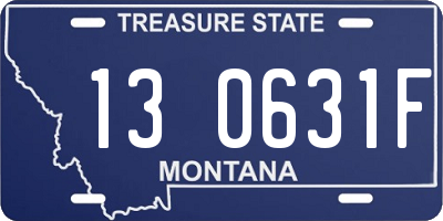 MT license plate 130631F