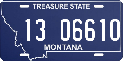 MT license plate 130661O