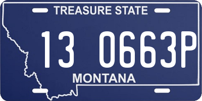MT license plate 130663P