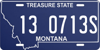MT license plate 130713S