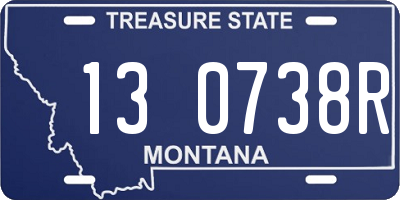 MT license plate 130738R