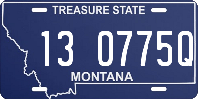 MT license plate 130775Q