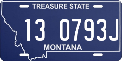 MT license plate 130793J