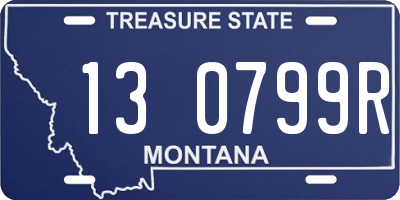 MT license plate 130799R