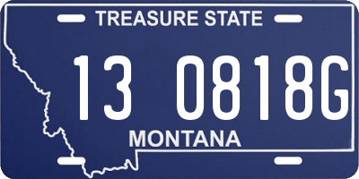 MT license plate 130818G