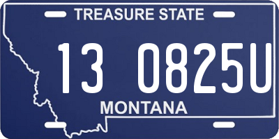 MT license plate 130825U