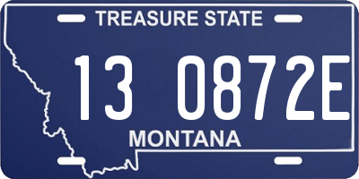 MT license plate 130872E