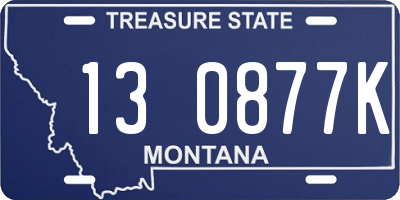 MT license plate 130877K