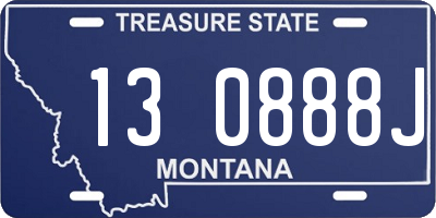 MT license plate 130888J