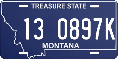 MT license plate 130897K