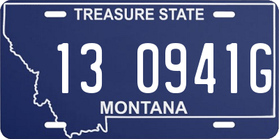 MT license plate 130941G