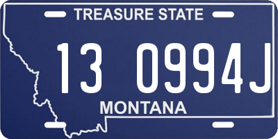 MT license plate 130994J