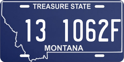 MT license plate 131062F