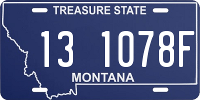 MT license plate 131078F