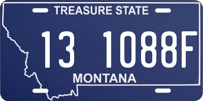 MT license plate 131088F