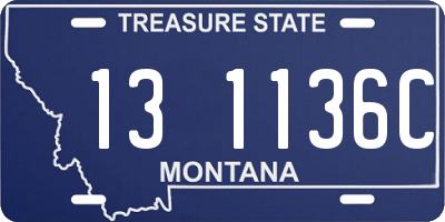 MT license plate 131136C